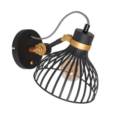 Cerrone 1-lichts Wandlamp Zwart