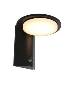 Hiro 1-lichts Buitenlamp Zwart Schemer sensor