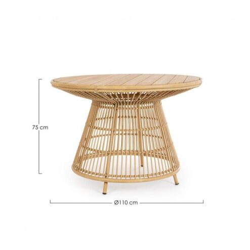 Alma ronde Tuintafel rotan look 110cm