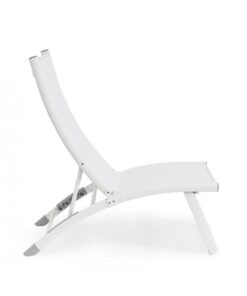 Meghan Loungestoel wit 4 standen verstelbaar