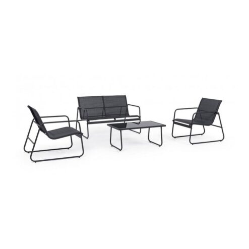 Vianne 4 delige Loungeset charcoal