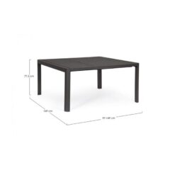 Lima uitschuifbare Tuintafel 149/97cm zwart