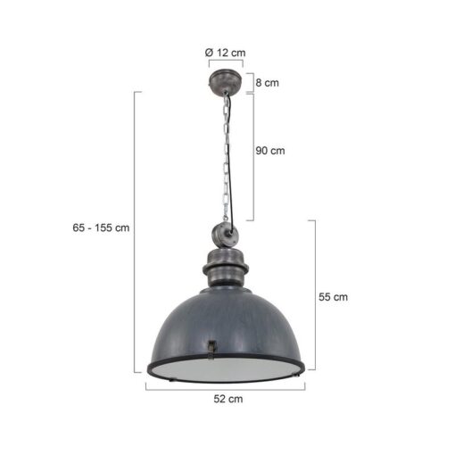 Sammy 1-lichts Hanglamp XL Grijs 52cm