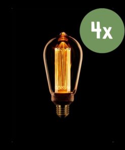4x Led lamp druppel Gold