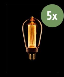 5x Led lamp druppel Gold