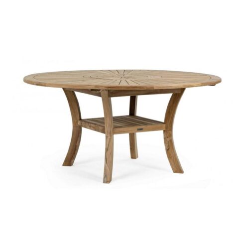 Mary Buitentafel rond Teakhout 155cm