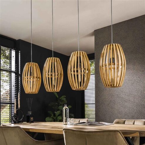 Vincent 4-lichts Hanglamp Mangohout