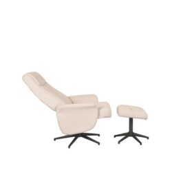 Bergen Fauteuil Naturel Boucle incl. Hocker