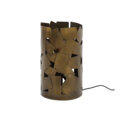 Bodo 1-lichts Tafellamp cylinder / Brons antiek