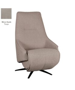 Odense Fauteuil Taupe Micro Suede Elektrisch