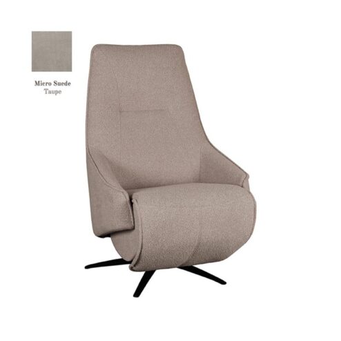 Odense Fauteuil Taupe Micro Suede Elektrisch