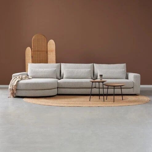 Bank Como met ronde chaise longue links - Grijs Puente 09 general