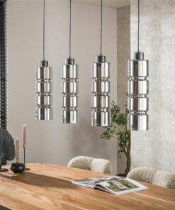 Silvio 4-lichts Hanglamp Glas