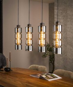 Silvio 4-lichts Hanglamp Glas