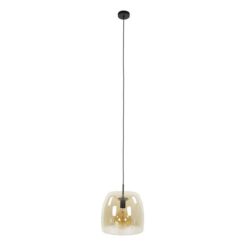 Zeldana 1-lichts Hanglamp Amber glas