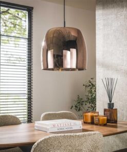 Zeldana 1-lichts Hanglamp Koper glas