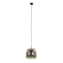 Zeldana 1-lichts Hanglamp Smoke glas