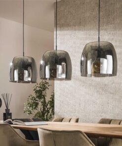 Zeldana 3-lichts Hanglamp Smoke glas