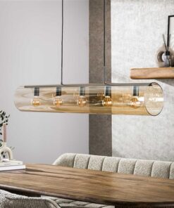 Aura Hanglamp 5-lichts amber glas