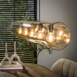 Aura Hanglamp 5-lichts amber glas