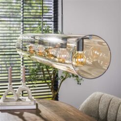 Aura Hanglamp 5-lichts amber glas