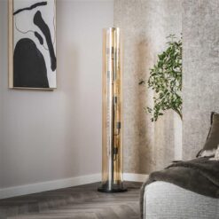 Aura Vloerlamp 5-lichts amber glas