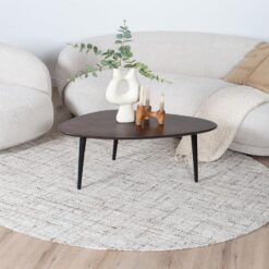 Cross vloerkleed Beige Rond 160x160cm