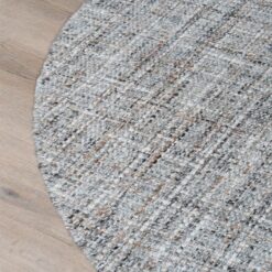 Cross vloerkleed Grijs/Beige Rond 160x160cm