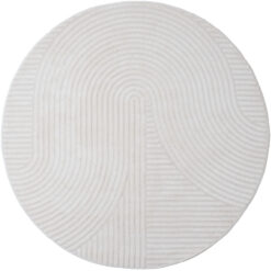 Ella vloerkleed Crème Rond 200x200cm