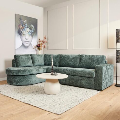 MySofa Alta Groen Divan Links + 2