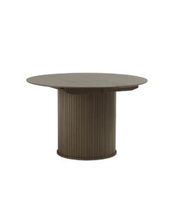 Nita Eettafel rond uitschuifbaar Donkerbruin 120-167 cm