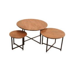 Salontafel Sindacco rond Set van 3