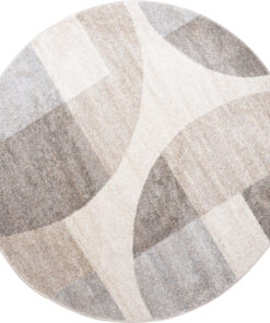 Tanno vloerkleed Beige Rond 120x120cm