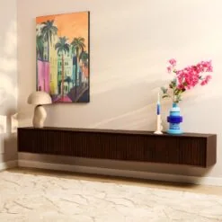 Zwevend Tv meubel Martin Walnoot 240cm