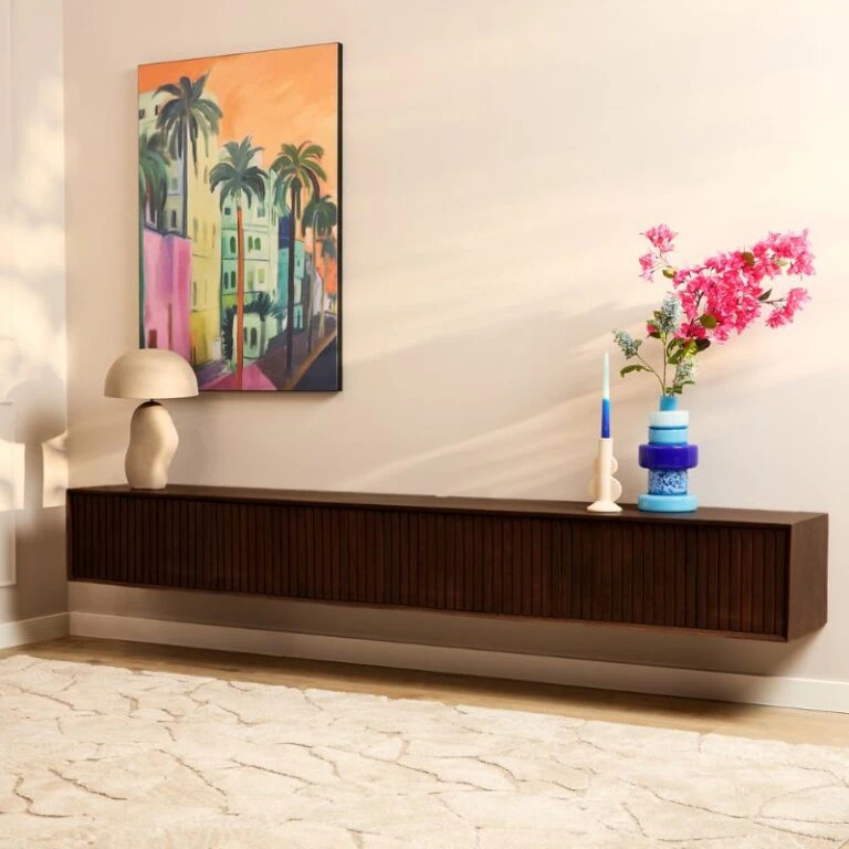 Zwevend Tv meubel Martin Walnoot 240cm