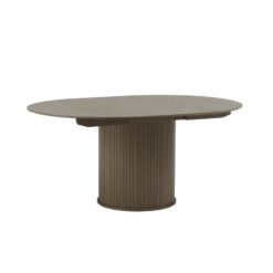 Nita Eettafel rond uitschuifbaar Donkerbruin 120-167 cm