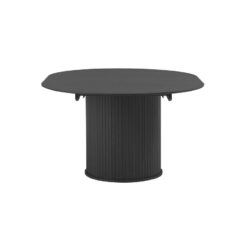 Nita Eettafel rond uitschuifbaar Zwart 120-167 cm