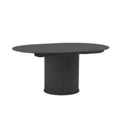 Nita Eettafel rond uitschuifbaar Zwart 120-167 cm