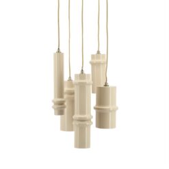 Cylin 5-lichts Hanglamp Taupe