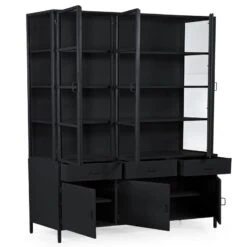 DPX Odin Vitrinekast zwart 140x240cm