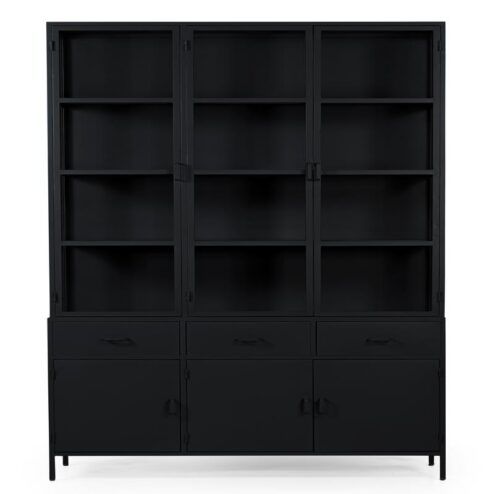 DPX Odin Vitrinekast zwart 140x240cm