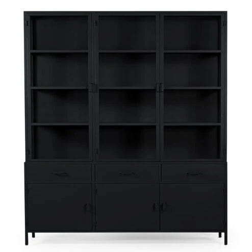 DPX Odin Vitrinekast zwart 140x240cm