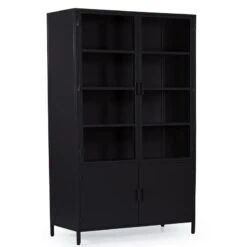 DPX Odin Vitrinekast zwart 90x220cm