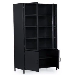 DPX Odin Vitrinekast zwart 90x220cm
