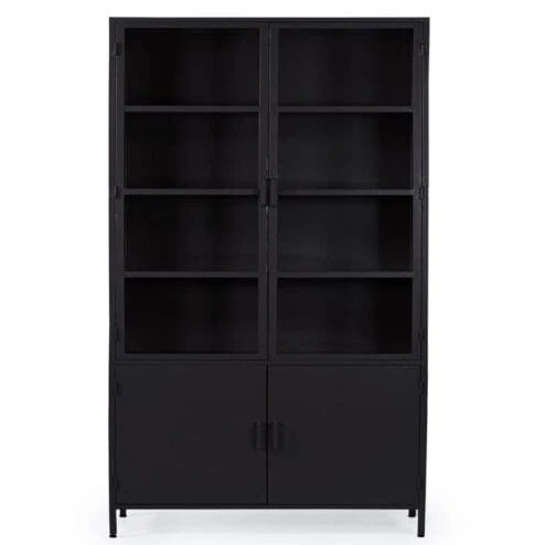 DPX Odin Vitrinekast zwart 90x220cm