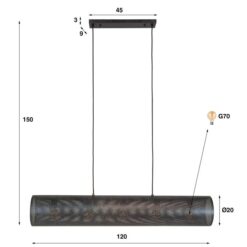 Wayne 5-lichts Hanglamp Metaal