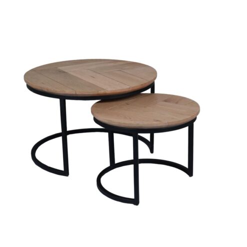 Otis Salontafel set van 2 Naturel Eiken