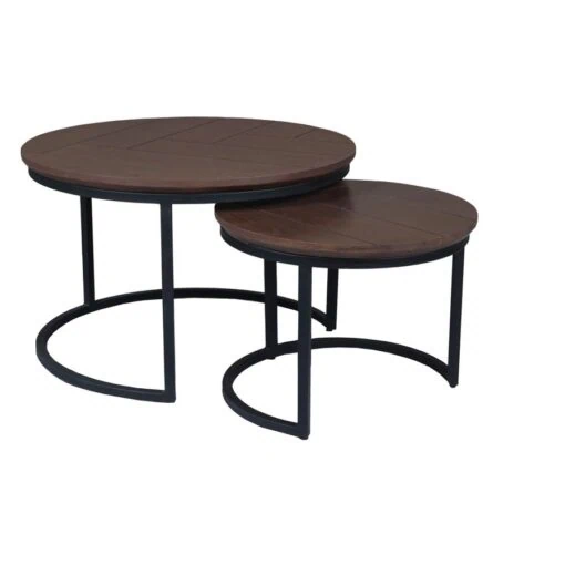 Otis Salontafel set van 2 Walnoot Eiken