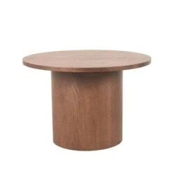 Salontafel Oliva hoog Walnoot Eikenhout rond 60cm