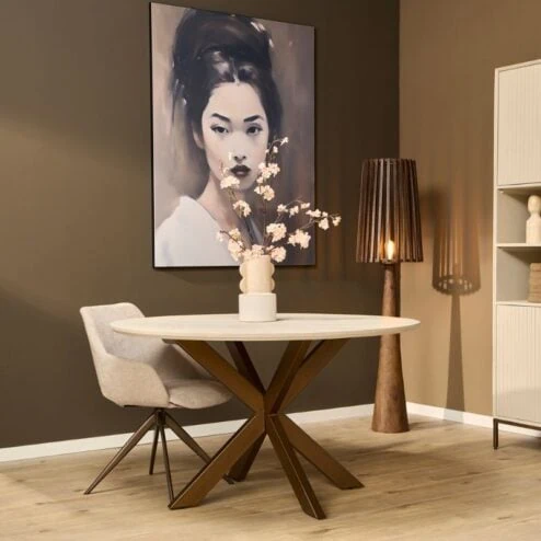 Eettafel Martin Zand Rond 130 cm